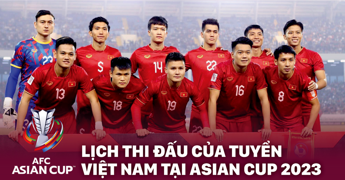 Lịch thi đấu của tuyển Việt Nam tại Asian Cup 2023 Tuổi Trẻ Online