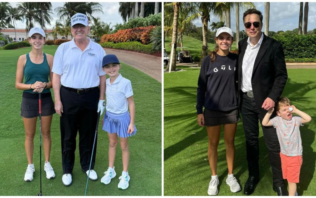 Ông Trump đến sân golf cùng tỉ phú Elon Musk