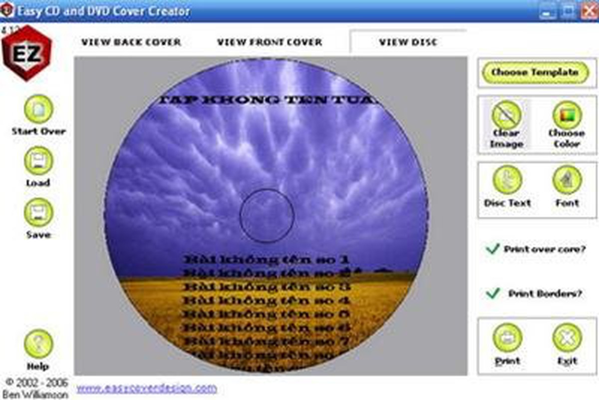 Tạo nhãn cho CD-DVD bằng 