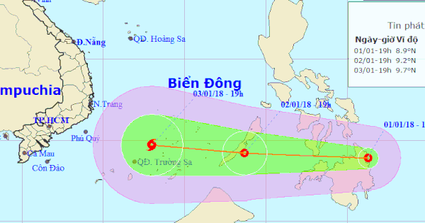 Biển Đông sắp đón cơn bão đầu tiên năm 2018