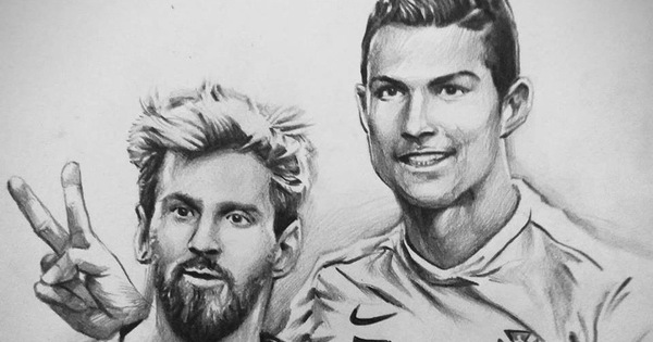 Nghệ Sĩ Việt Vẽ Ronaldo Và Messi Cùng Lúc Chỉ Bằng Một Tay Khiến Cư Dân  Mạng Toàn Cầu Choáng Váng đẹp Như Máy In