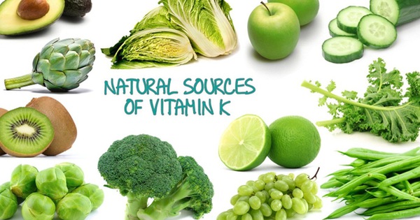Liệt kê các loại rau có chứa vitamin K?

