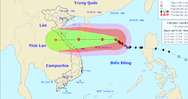 Dự báo bão số 8 mới nhất vào sáng nay 23-10