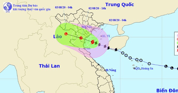 Cách bờ 120km, bão số 2 gây mưa to đến rất to từ Thanh Hóa đến Quảng Bình