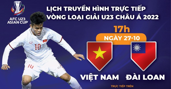 Lá»‹ch Trá»±c Tiáº¿p U23 Viá»‡t Nam Gáº·p U23 Ä'ai Loan á»Ÿ Vong Loáº¡i U23 Chau A 2022 Tuá»•i Tráº» Online