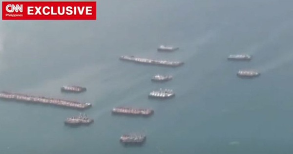 Tìm video mô tả về hàng trăm tàu Trung Quốc ở Đá Ba Đầu trên Đài CNN Philippines?