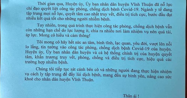 Lá thư sáng sớm gửi vào khu cách ly của bí thư huyện - Vimarsana News