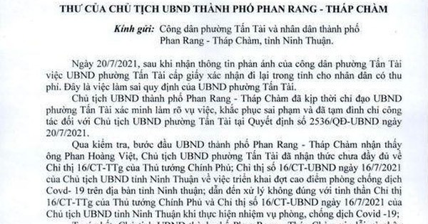 Chủ tịch TP Phan Rang - Tháp Chàm xin lỗi dân vì 'cấp dưới xử lý sai công vụ' - Vimarsana News