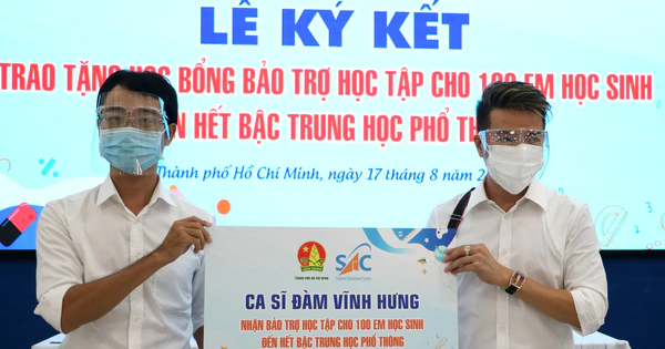 Đàm Vĩnh Hưng bảo trợ học tập cho 100 em có hoàn cảnh khó khăn do COVID-19 - Vimarsana News