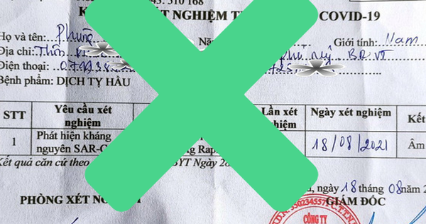 Giấy xét nghiệm COVID-19 giả để qua chốt đã xuất hiện - Vimarsana News