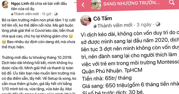 Đóng cửa vì dịch bệnh, nhiều chủ trường mầm non phải rao bán trường - Vimarsana News