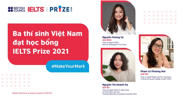 3 cô gái Việt Nam nhận học bổng IELTS Prize 2021