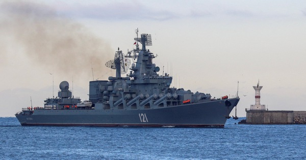 The flagship of Russia’s Black Sea fleet is badly damaged