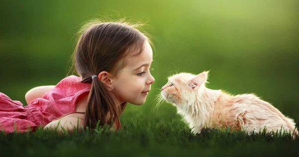 Hình ảnh này sẽ khiến bất kỳ đứa trẻ yêu thích động vật nào cũng phải vui mừng và hạnh phúc. Hãy xem nó để thấy sự ngộ nghĩnh và tình cảm đáng yêu giữa trẻ em và các loài động vật.